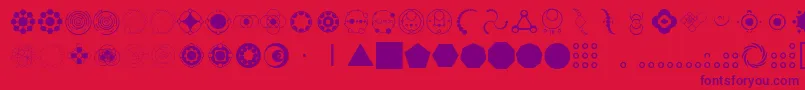 Cropding Font – Purple Fonts on Red Background