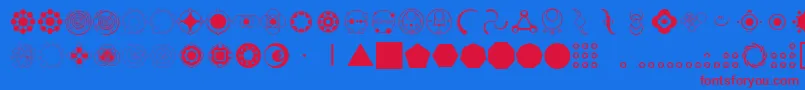 Cropding Font – Red Fonts on Blue Background