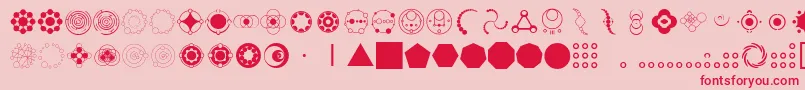 Cropding Font – Red Fonts on Pink Background