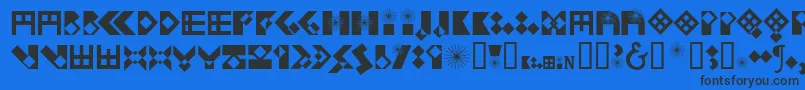 Kleifbb Font – Black Fonts on Blue Background