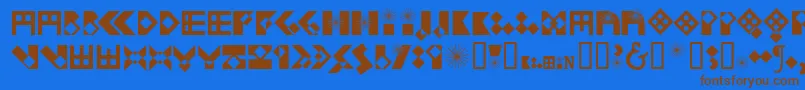 Kleifbb-fontti – ruskeat fontit sinisellä taustalla
