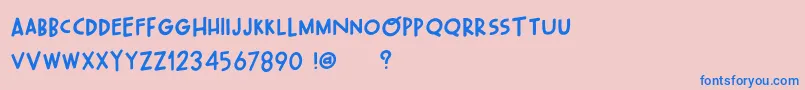 OhWonderfulPlayDemo Font – Blue Fonts on Pink Background