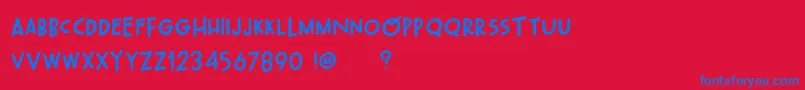 OhWonderfulPlayDemo Font – Blue Fonts on Red Background