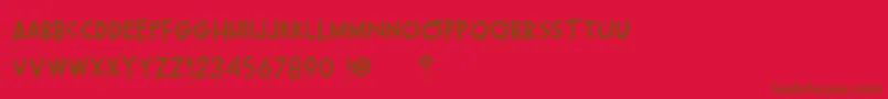 OhWonderfulPlayDemo Font – Brown Fonts on Red Background