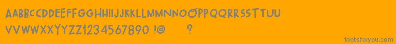 OhWonderfulPlayDemo-Schriftart – Graue Schriften auf orangefarbenem Hintergrund