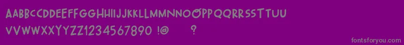 Czcionka OhWonderfulPlayDemo – szare czcionki na fioletowym tle