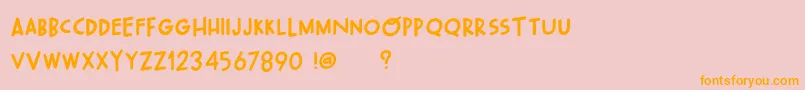 OhWonderfulPlayDemo Font – Orange Fonts on Pink Background