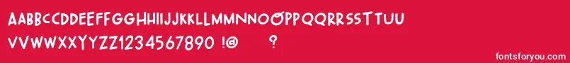OhWonderfulPlayDemo Font – White Fonts on Red Background