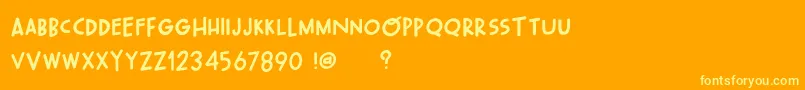 OhWonderfulPlayDemo Font – Yellow Fonts on Orange Background