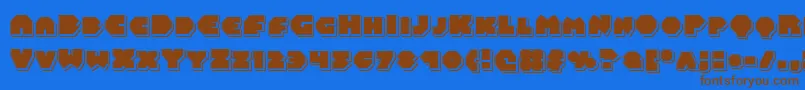 Balastaralpunch Font – Brown Fonts on Blue Background