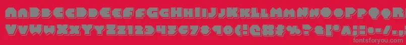 Balastaralpunch Font – Gray Fonts on Red Background