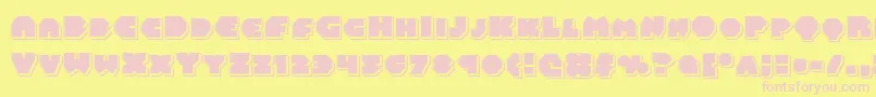 Balastaralpunch Font – Pink Fonts on Yellow Background