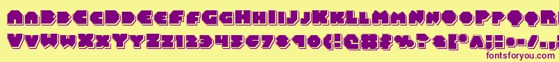 Balastaralpunch Font – Purple Fonts on Yellow Background