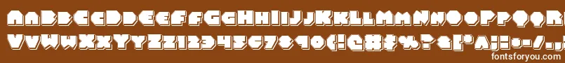 Czcionka Balastaralpunch – białe czcionki na brązowym tle