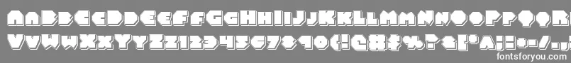 フォントBalastaralpunch – 灰色の背景に白い文字