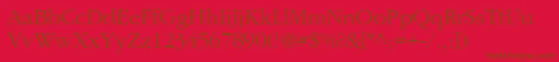 Gatineau Font – Brown Fonts on Red Background