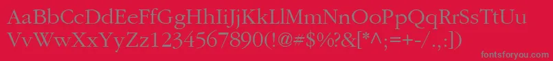 Gatineau Font – Gray Fonts on Red Background