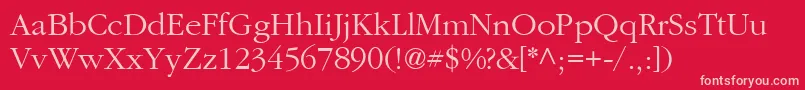 Gatineau Font – Pink Fonts on Red Background