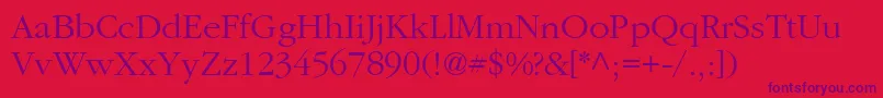 Gatineau Font – Purple Fonts on Red Background