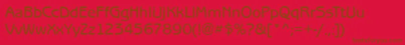 BenjaminGothicMediumRegular Font – Brown Fonts on Red Background