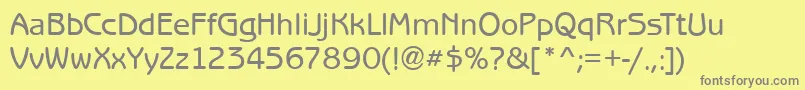 BenjaminGothicMediumRegular Font – Gray Fonts on Yellow Background