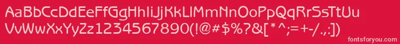 BenjaminGothicMediumRegular Font – Pink Fonts on Red Background