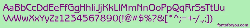BenjaminGothicMediumRegular Font – Purple Fonts on Green Background