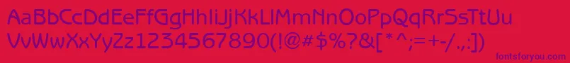 BenjaminGothicMediumRegular-Schriftart – Violette Schriften auf rotem Hintergrund
