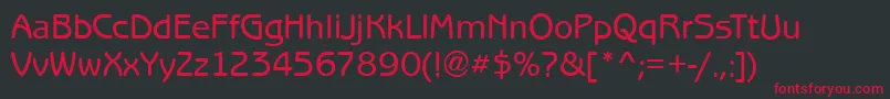 BenjaminGothicMediumRegular Font – Red Fonts on Black Background