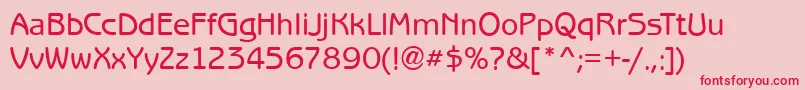 BenjaminGothicMediumRegular Font – Red Fonts on Pink Background