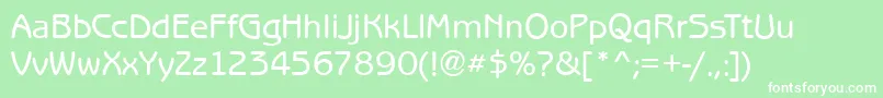 BenjaminGothicMediumRegular Font – White Fonts on Green Background