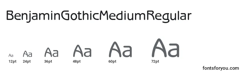 BenjaminGothicMediumRegular Font Sizes