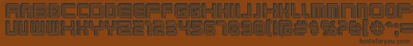 Karnivos-fontti – mustat fontit ruskealla taustalla