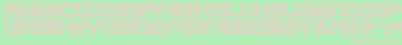 Fonte Karnivos – fontes rosa em um fundo verde