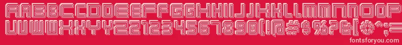 Karnivos Font – Pink Fonts on Red Background