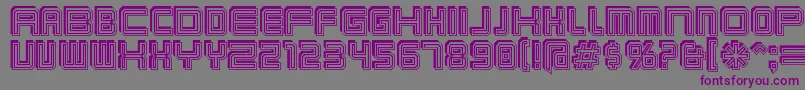 Karnivos-fontti – violetit fontit harmaalla taustalla