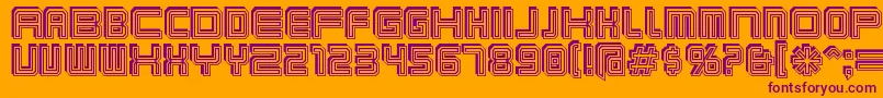 Karnivos Font – Purple Fonts on Orange Background