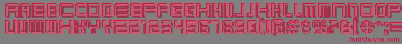 Karnivos Font – Red Fonts on Gray Background
