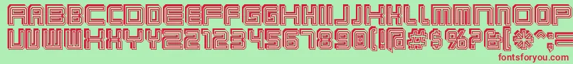 Karnivos Font – Red Fonts on Green Background