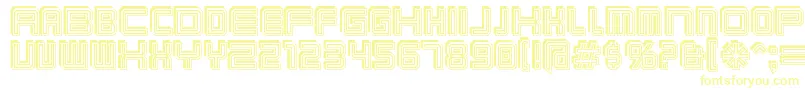 Шрифт Karnivos – жёлтые шрифты