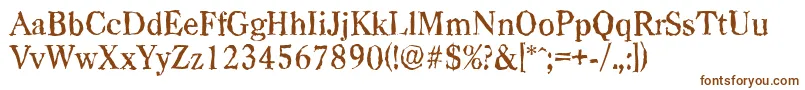 CasadrandomMediumRegular-fontti – ruskeat fontit valkoisella taustalla