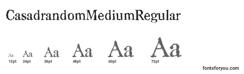 Größen der Schriftart CasadrandomMediumRegular