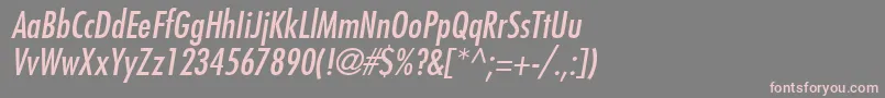 FujiyamaItalic Font – Pink Fonts on Gray Background