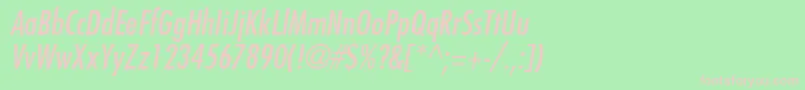 FujiyamaItalic Font – Pink Fonts on Green Background