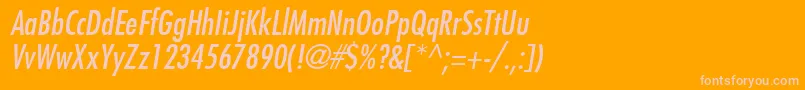 Saiba mais sobre a fonte FujiyamaItalic Fonte FujiyamaItalic – fontes rosa em um fundo laranja