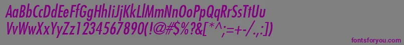 FujiyamaItalic Font – Purple Fonts on Gray Background