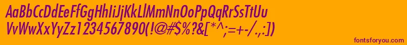 FujiyamaItalic Font – Purple Fonts on Orange Background