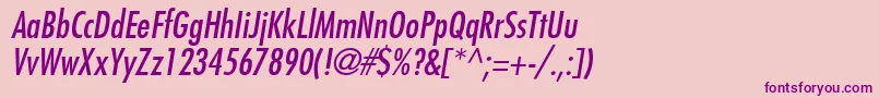 fuente FujiyamaItalic – Fuentes Moradas Sobre Fondo Rosa