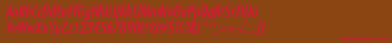 Шрифт FujiyamaItalic – красные шрифты на коричневом фоне