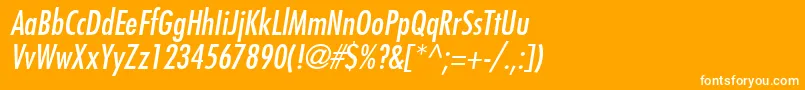 Шрифт FujiyamaItalic – белые шрифты на оранжевом фоне